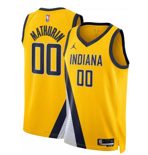 Men Indiana Pacers #00 Bennedict Mathurin Yellow Nike Dri FIT Swingman NBA Jersey->customized mlb jersey->Custom Jersey